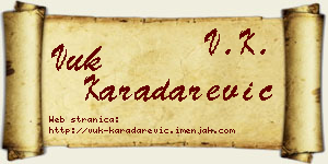 Vuk Karadarević vizit kartica
